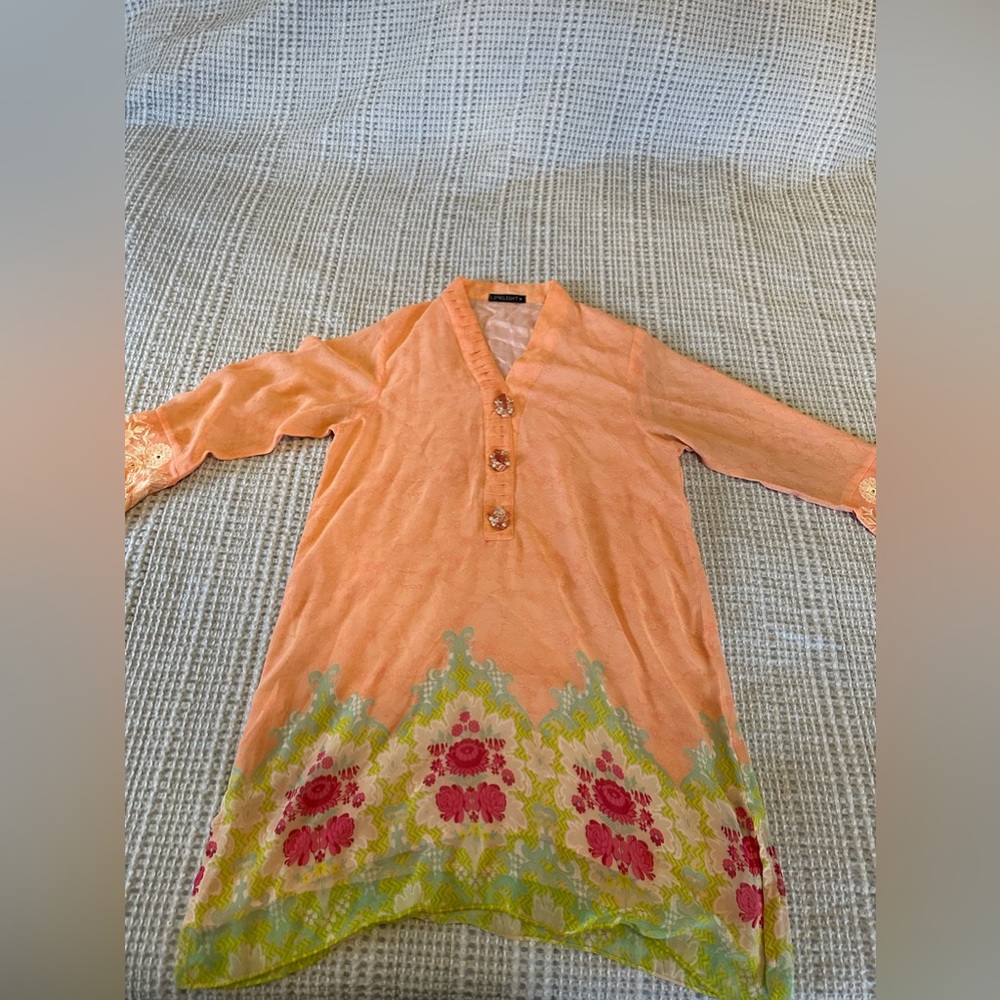 Limelight Pakistani kurta medium orange